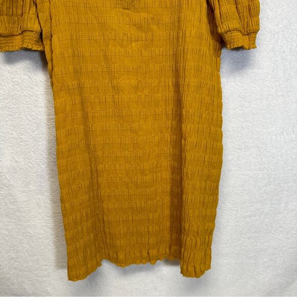 BB Dakota by Steve Madden Soft and Found Mustard Yellow Short Sleeve Dress Sz S - Picture 5 of 10